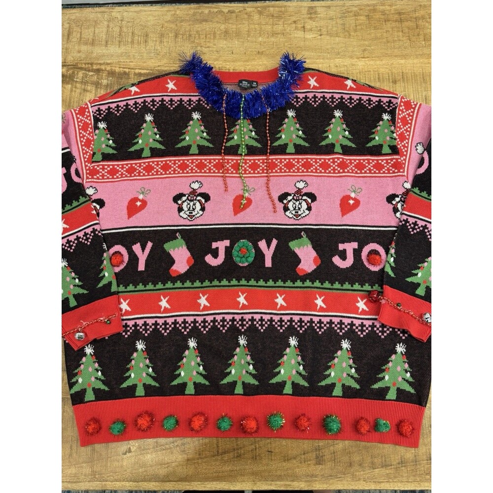 Disney Minnie Mouse Ugly Christmas‎ Sweater Joy Women Size 3X